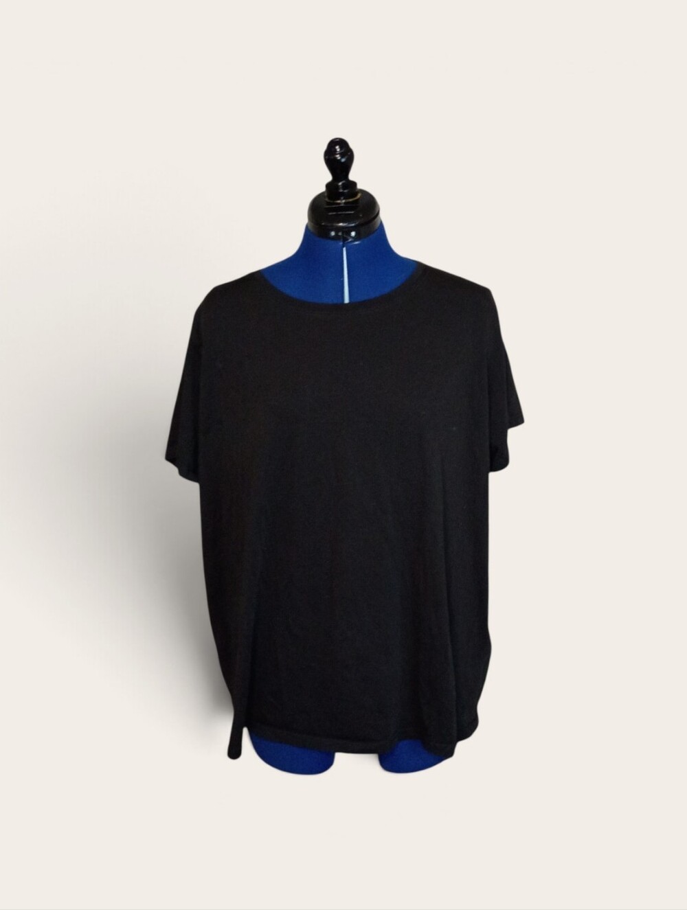 Eileen Fisher Black Short Sleeve Boxy Tee